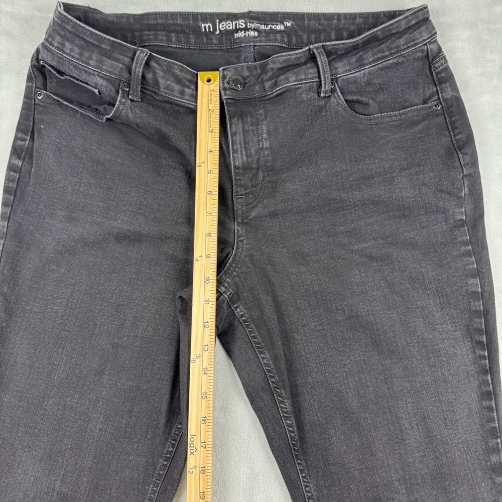 M Jeans by Maurice's Mid Rise Women's Bootcut Black Denim Jeans Size 18W Short - Picture 5 of 11